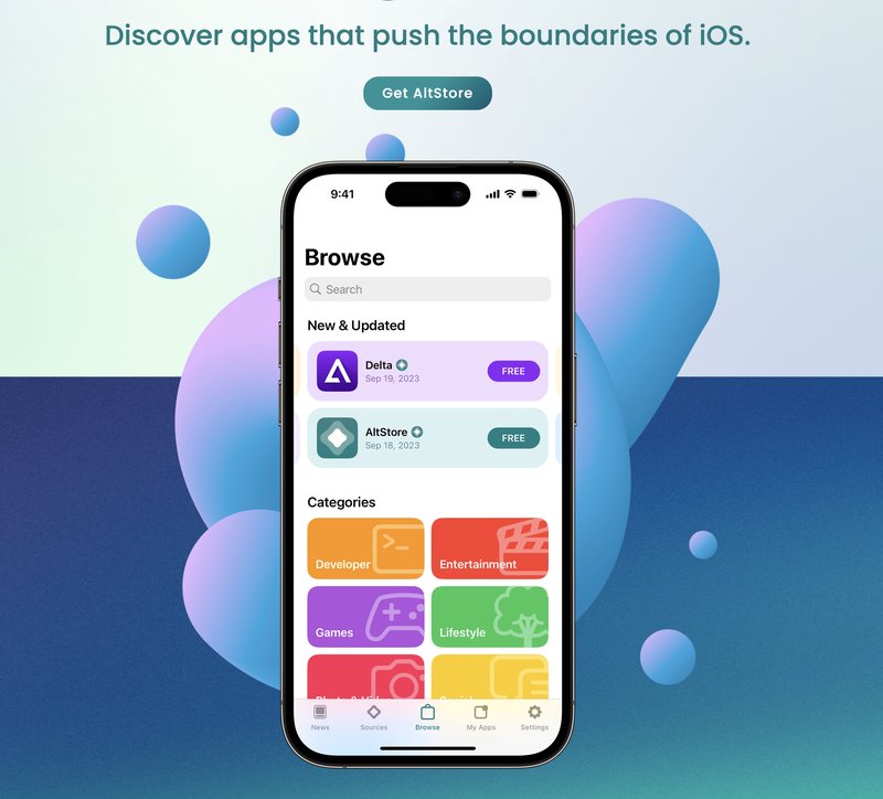 Tjänsten Altstore är nu gratis att använda för alla med operativsystemet Ios. Att ladda ned appar är även det gratis. Foto: Skärmavbild Altstore Tjänsten Altstore är nu gratis att använda för alla med operativsystemet Ios. Att ladda ned appar är även det gratis. Foto: Skärmavbild Altstore